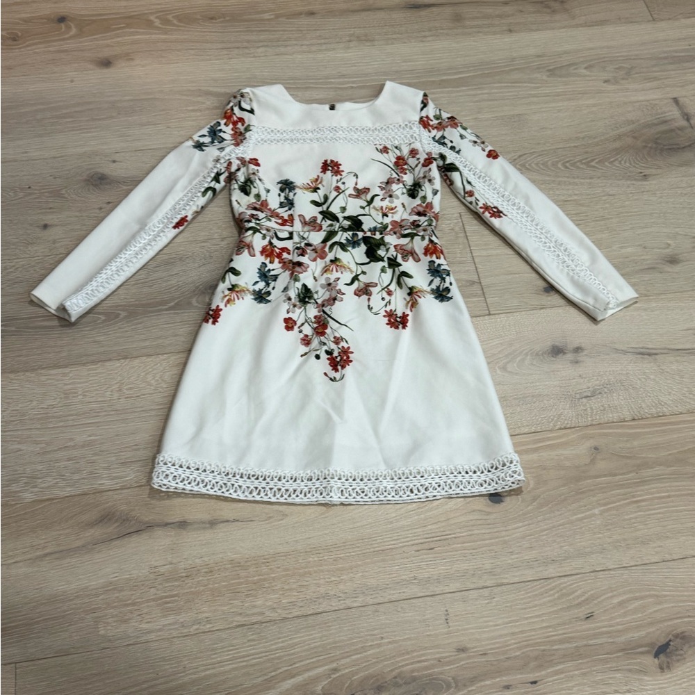 GB Girls Floral White Dress